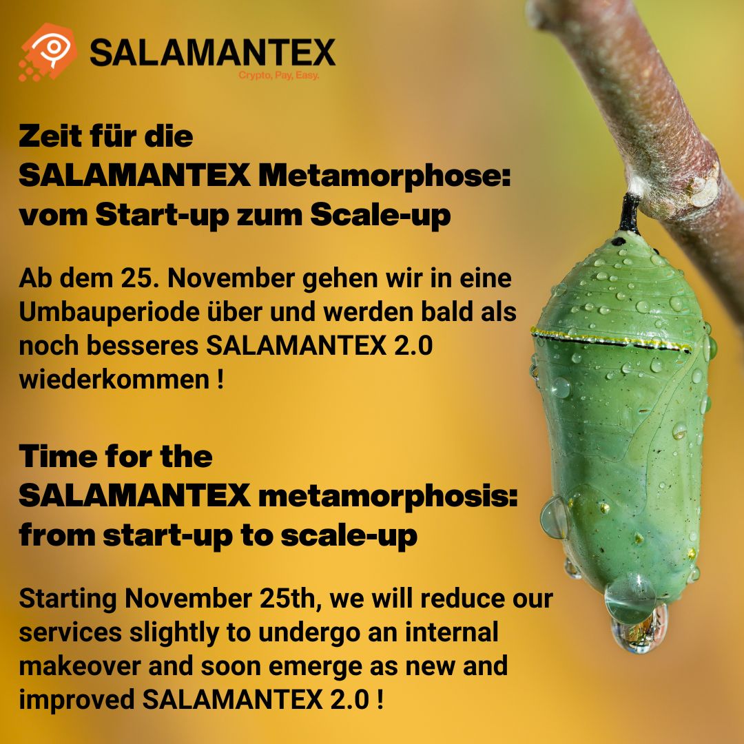 Time for the SALAMANTEX metamorphosis: from start-up to scale-up 